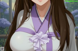 A woman with long brown hair wearing a pair of earrings.