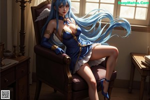 a sexy anime girl with big tits posing for the camera